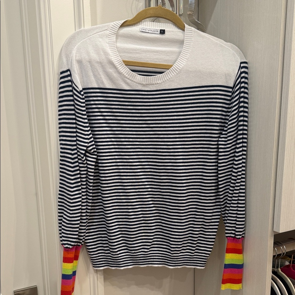 Chinti & Parker Striped Women's Top - White and Multicolor